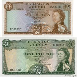 10 Shillings et 1 Pound JERSEY  1963 P.07a-08a FDC