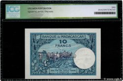 10 Francs Spécimen MADAGASCAR  1948 P.036s q.FDC