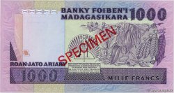 1000 Francs - 200 Ariary Spécimen MADAGASKAR  1983 P.068s VZ+