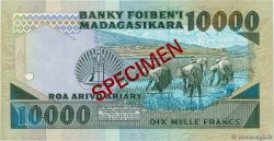 10000 Francs - 2000 Ariary Spécimen MADAGASCAR  1988 P.074as SC+
