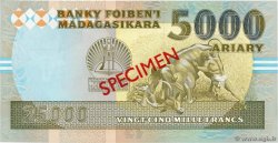25000 Francs - 5000 Ariary Spécimen MADAGASCAR  1993 P.074Aas SC+