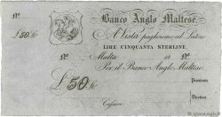50 Lire Sterline MALTE  1880 PS.116 q.FDC