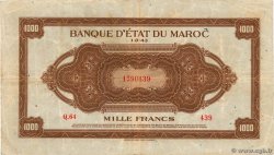 1000 Francs MAROKKO  1943 P.28a fSS