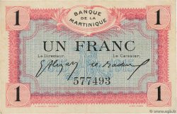 1 Franc MARTINIQUE  1919 P.10 MBC