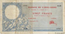 20 Francs NOUVELLE CALÉDONIE  1921 P.20 BC