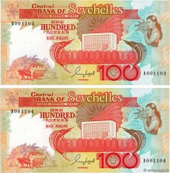 100 Rupees Petit numéro SEYCHELLEN  1989 P.35 ST