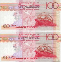 100 Rupees Consécutifs SEYCHELLES  2001 P.40a pr.NEUF