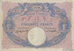 50 Francs BLEU ET ROSE FRANCE  1899 F.14.11 F