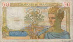 50 Francs CÉRÈS modifié Grand numéro FRANCE  1940 F.18.43 TB