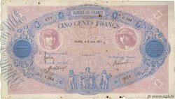 500 Francs BLEU ET ROSE FRANCE  1911 F.30.19 pr.TB