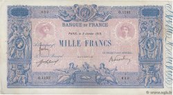 1000 Francs BLEU ET ROSE FRANCE  1919 F.36.33 TB+