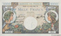 1000 Francs COMMERCE ET INDUSTRIE FRANCIA  1944 F.39.10 SC+