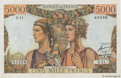 5000 Francs TERRE ET MER FRANCE  1949 F.48.01 SUP+