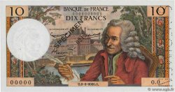 10 Francs VOLTAIRE Spécimen FRANCE  1963 F.62.01Spn pr.NEUF