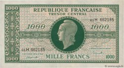 1000 Francs MARIANNE THOMAS DE LA RUE FRANCE  1945 VF.13.03 XF-