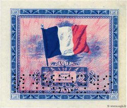 2 Francs DRAPEAU Spécimen FRANCE  1944 VF.16.00Sp pr.NEUF