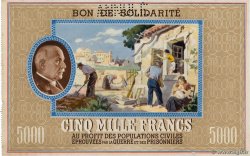 5000 Francs BON DE SOLIDARITÉ Annulé FRANCE regionalism and various  1941 KL.13As XF