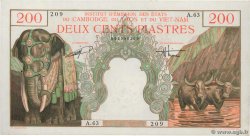 200 Piastres - 200 Dong INDOCHINE FRANÇAISE  1953 P.109 SUP+