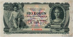 100 Korun Spécimen TSCHECHOSLOWAKEI  1931 P.023as fST