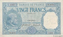 20 Francs BAYARD FRANCE  1918 F.11.03