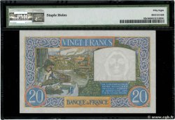 20 Francs TRAVAIL ET SCIENCE FRANCE  1941 F.12.14 AU-