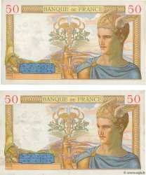 50 Francs CÉRÈS Consécutifs FRANCIA  1935 F.17.21 SPL