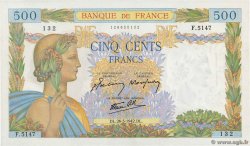 500 Francs LA PAIX FRANKREICH  1942 F.32.32 VZ+