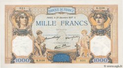 1000 Francs CÉRÈS ET MERCURE type modifié FRANKREICH  1937 F.38.08 VZ