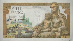 1000 Francs DÉESSE DÉMÉTER FRANKREICH  1943 F.40.29 fST