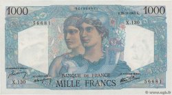 1000 Francs MINERVE ET HERCULE FRANKREICH  1945 F.41.08
 fST+