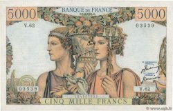 5000 Francs TERRE ET MER FRANCE  1951 F.48.04 XF