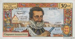 50 Nouveaux Francs HENRI IV FRANCIA  1959 F.58.02 BC+