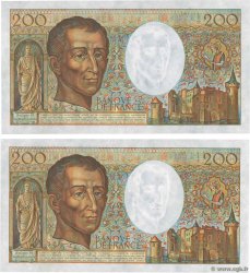 200 Francs MONTESQUIEU Consécutifs FRANKREICH  1987 F.70.07 fST