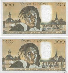 500 Francs PASCAL Consécutifs FRANCE  1983 F.71.29 AU