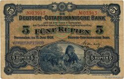 5 Rupien Deutsch Ostafrikanische Bank  1905 P.01 VF-