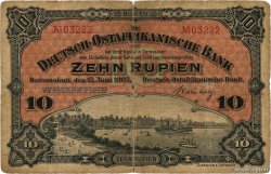 10 Rupien GERMAN EAST AFRICA  1905 P.02 VG