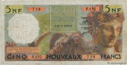 5 Nouveaux Francs ALGERIA  1959 P.118a q.BB