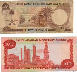 50 et 100 Riyals ARABIA SAUDITA  1968 P.14a et P.15a MB a BB