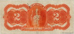 2 Mil Reis BRAZIL  1918 P.013 F+