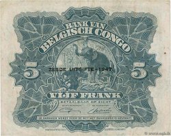 5 Francs CONGO BELGE  1947 P.13Ad TTB