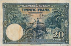 20 Francs CONGO BELGA  1949 P.15G MB