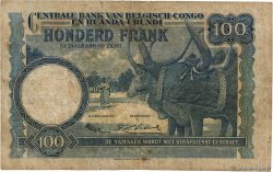 100 Francs CONGO BELGA  1953 P.25a B