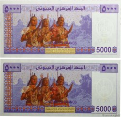 5000 Francs Consécutifs YIBUTI  2002 P.44 FDC