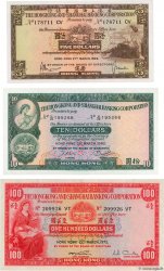 5, 10 et 100 Dollars HONG-KONG  1969 P.181 au P.183 EBC a SC