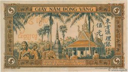 5 Piastres FRENCH INDOCHINA  1951 P.075a XF