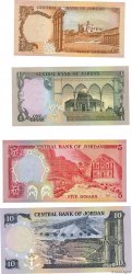 1/2, 1, 5 et 10 Dinars JORDANIA  1975 P.17e, P18f, P.19c et P.20d EBC