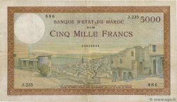 5000 Francs MOROCCO  1950 P.23c VF