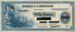 1000 Francs NOUVELLE CALÉDONIE  1943 P.45 S