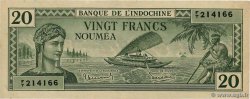 20 Francs NOUVELLE CALÉDONIE  1944 P.49 SUP