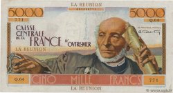 5000 Francs Schoelcher ISOLA RIUNIONE  1946 P.48a BB